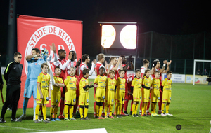 Les U11 avec les joueurs de l'USO .....